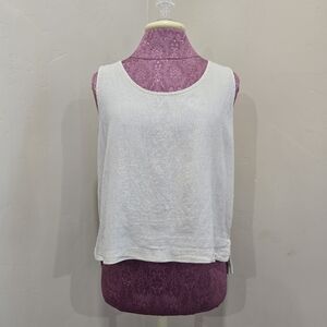 Parachute 100% Linen Beige Tank Top Sleeveless Minimalist Lagenlook Size Large